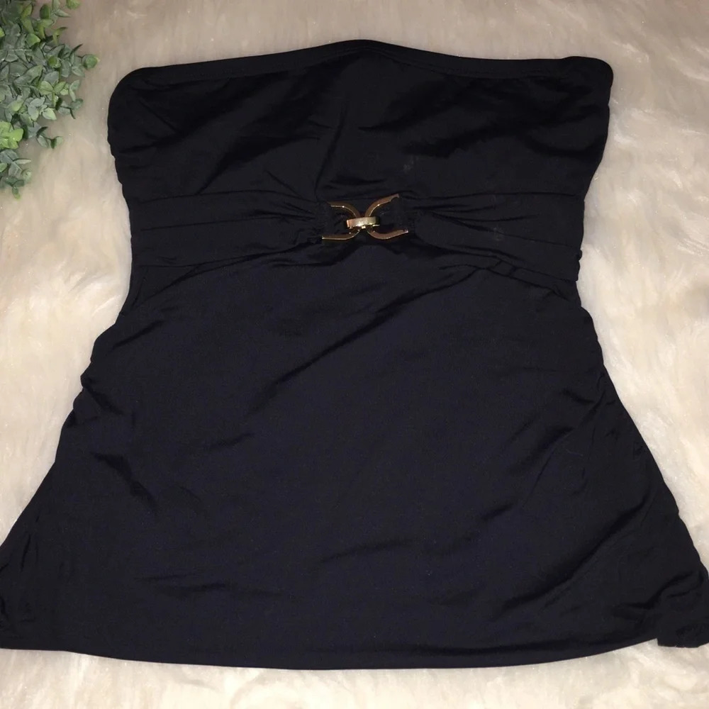 MICHAEL Michael Kors Sz XS Black Swim Top NWT